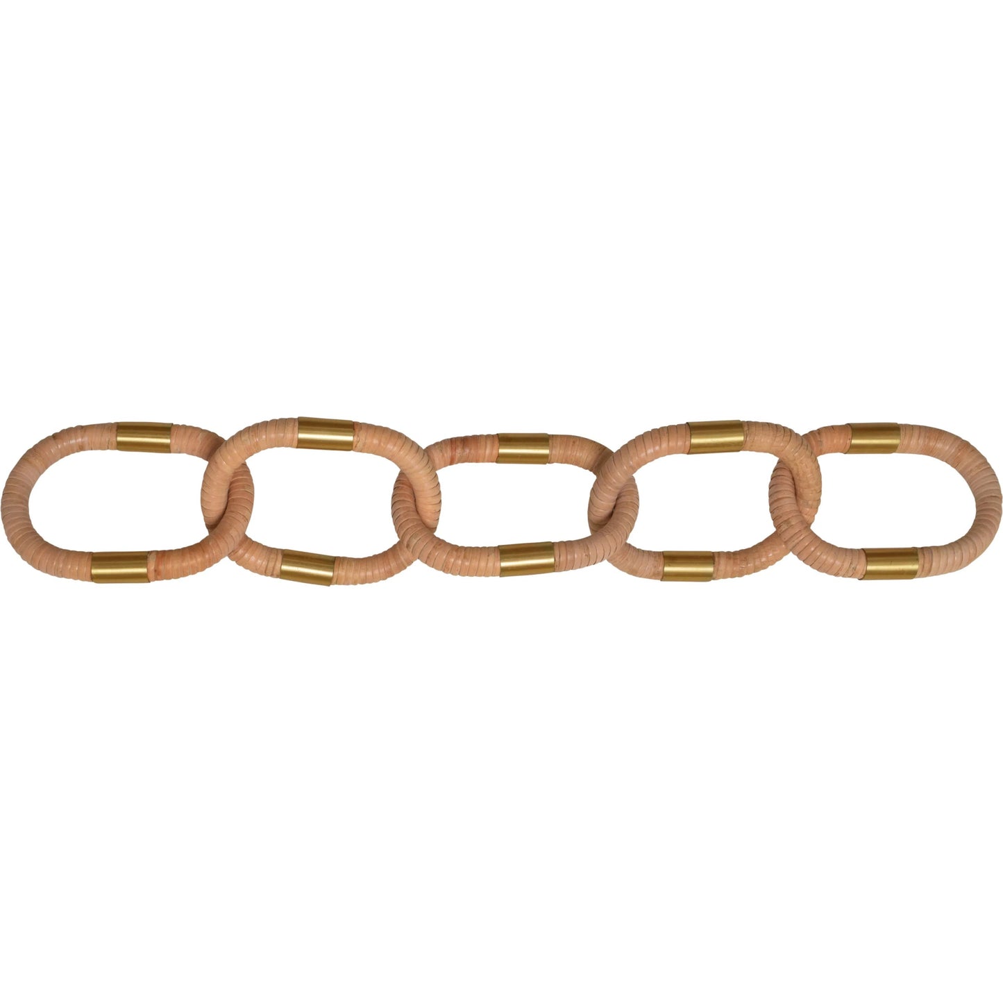 001 SI-2252784 | Primary Silo | Otto Oval Natural Rattan Decorative Chain by Worlds Away in rattan, brass. Made from rattan, metal in a modern style.