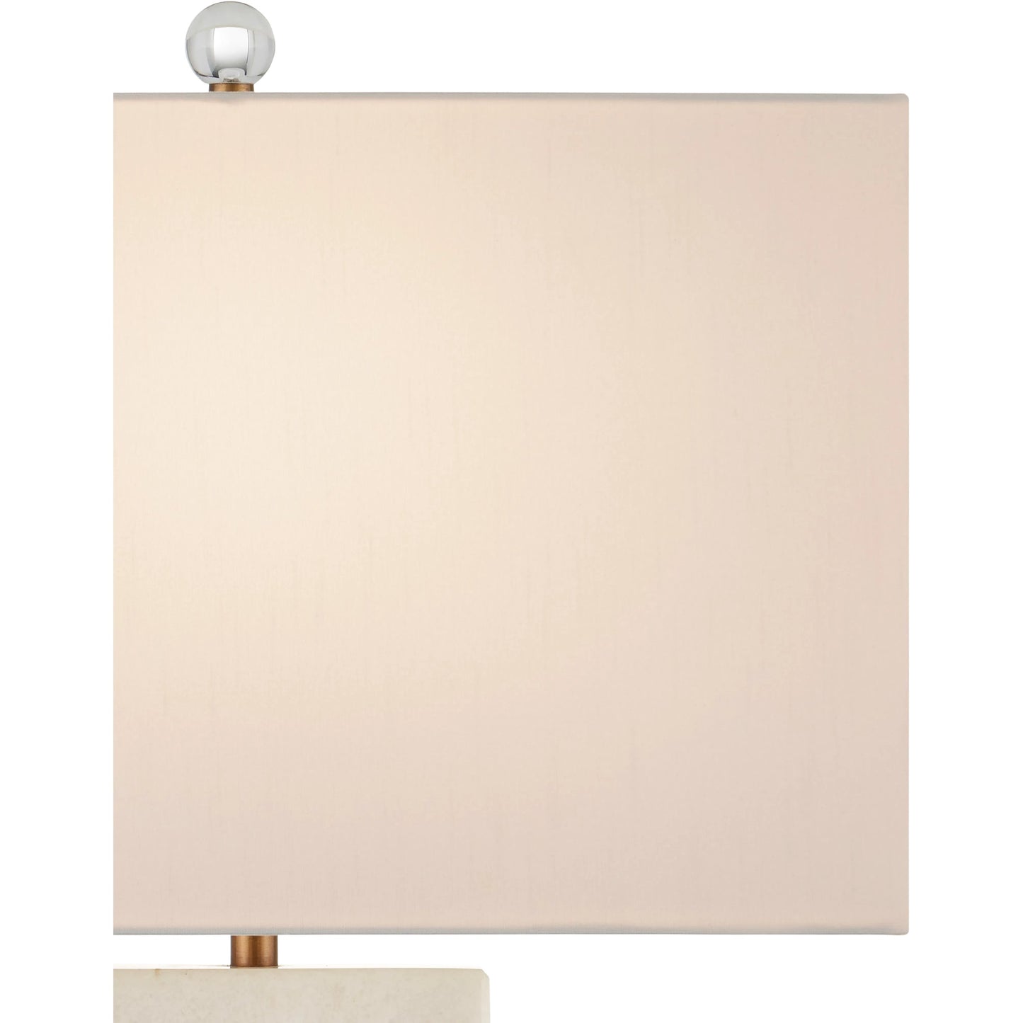 004 SI-2191811 | Additional Silo | Radiant Table Lamp by Currey and Company in white, clear, antique brass. Made from white marble, glass, metal in a modern style.