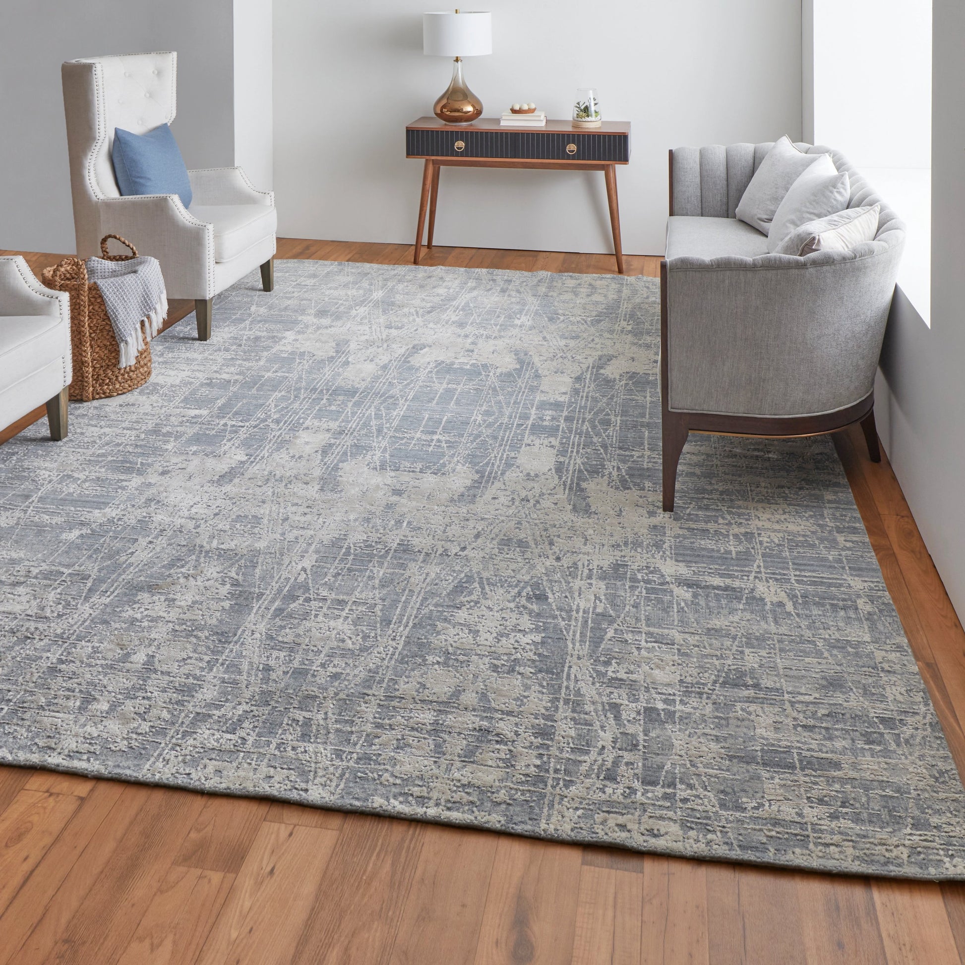Eastfield Rug - 69A0F by Feizy in gray. Made from wool, viscose in a unique style.