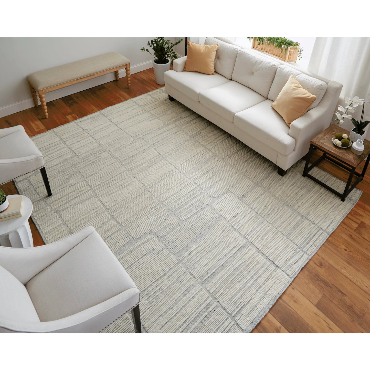 010 SI-2159079,SI-2159080,SI-2159081,SI-2159082,SI-2159083,SI-2159084,SI-2159316 | Lifestyle | Bluff Rug - T22T6041 by Thom Felicia by Feizy Rugs in ivory. Made from wool in a unique style.