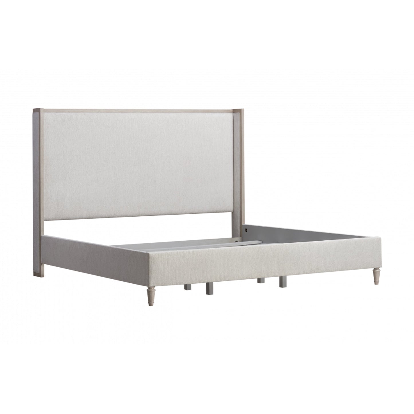 004 SI-2130651,SI-2130652 | Additional Silo | Zest Wing Back Bed by Zest in cream. Made from rubberwood, fabric in a modern style.
