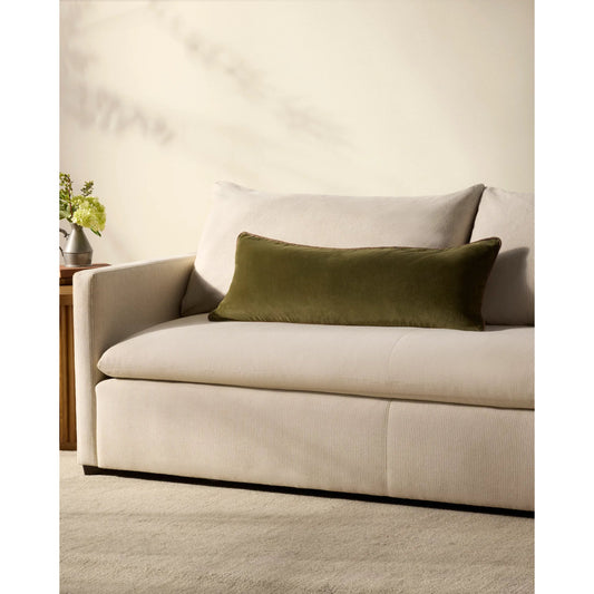 PCJ0020 13" x 35"  Pillow by Chris Loves Julia x Loloi in dark green. Made from 100% cotton in a modern style.