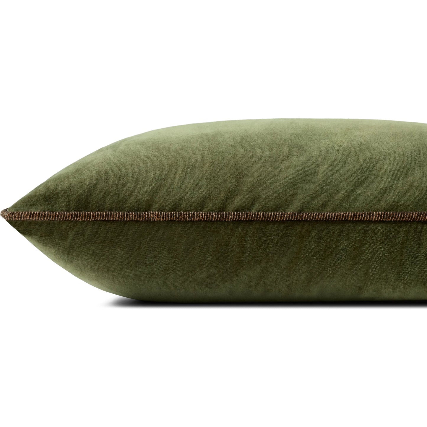 002 SI-2352031,SI-2352033 | Closeup | PCJ0020 13" x 35"  Pillow by Chris Loves Julia x Loloi in dark green. Made from 100% cotton in a modern style.