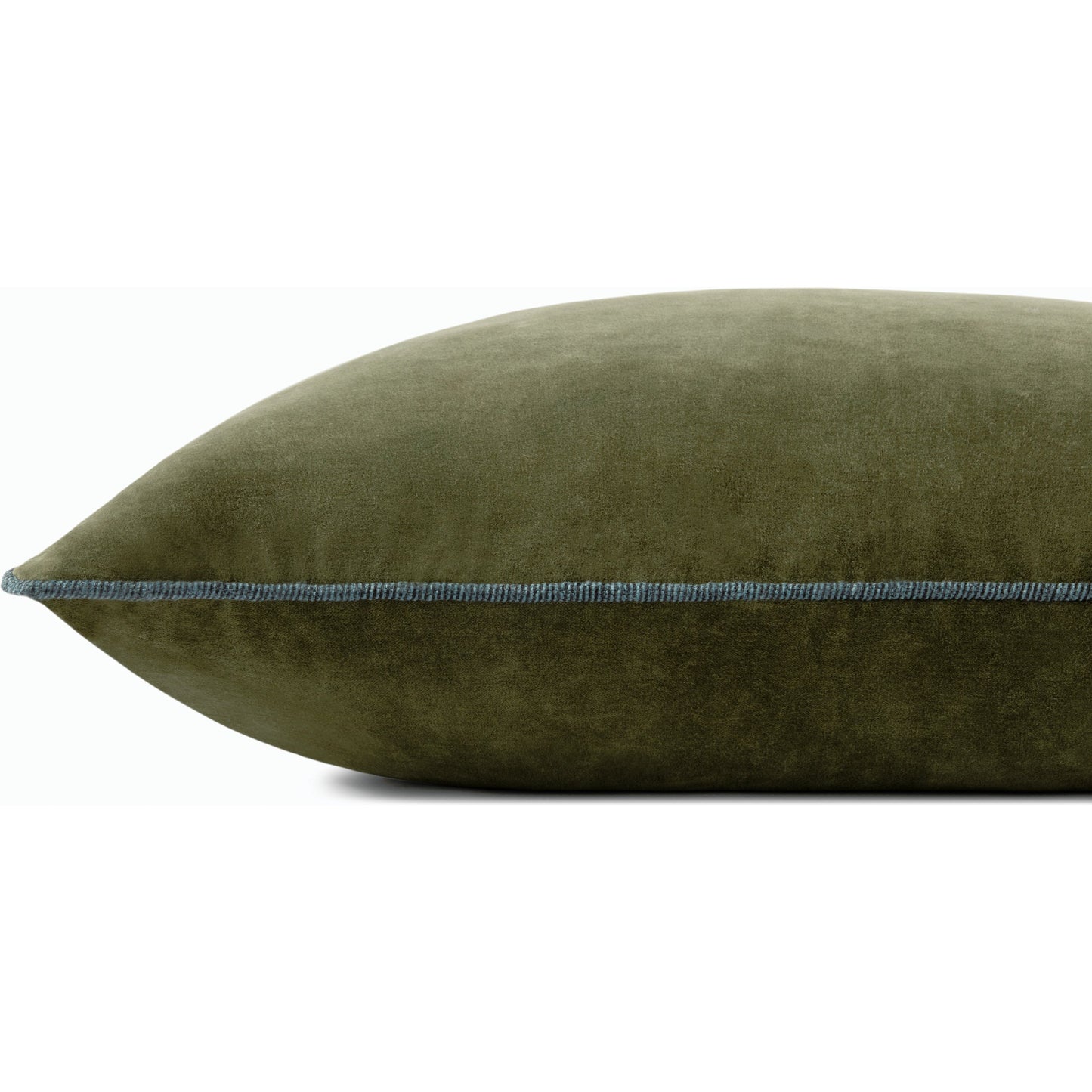 002 SI-2159835,SI-2159842 | Closeup | PCJ0020 16" x 26"  Pillow by Chris Loves Julia x Loloi in green. Made from 100% cotton in a modern style.