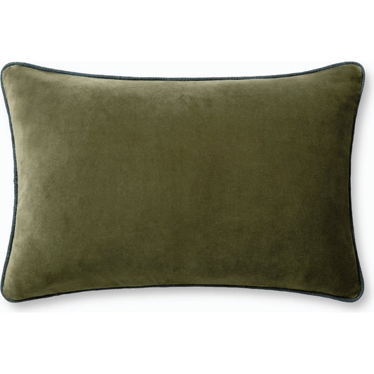 001 SI-2159835,SI-2159842 | Primary Silo | PCJ0020 16" x 26"  Pillow by Chris Loves Julia x Loloi in green. Made from 100% cotton in a modern style.