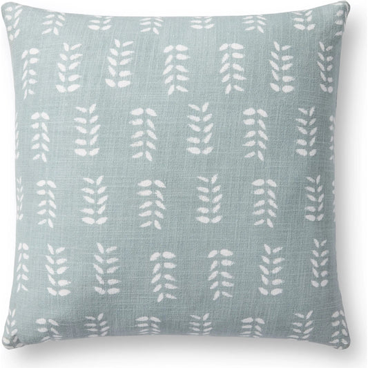 PCJ0024 Pillow by Chris Loves Julia x Loloi in light blue. Made from 100% cotton in a modern style.