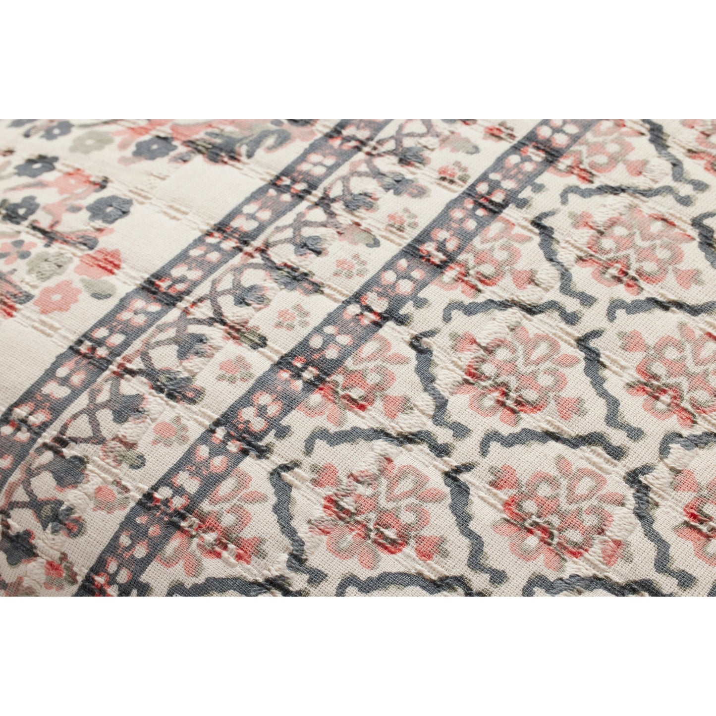 003 SI-2156855,SI-2156856 | Closeup | PLL0115 Pillow by Loloi in pink, multi. Made from 100% cotton in a modern style.