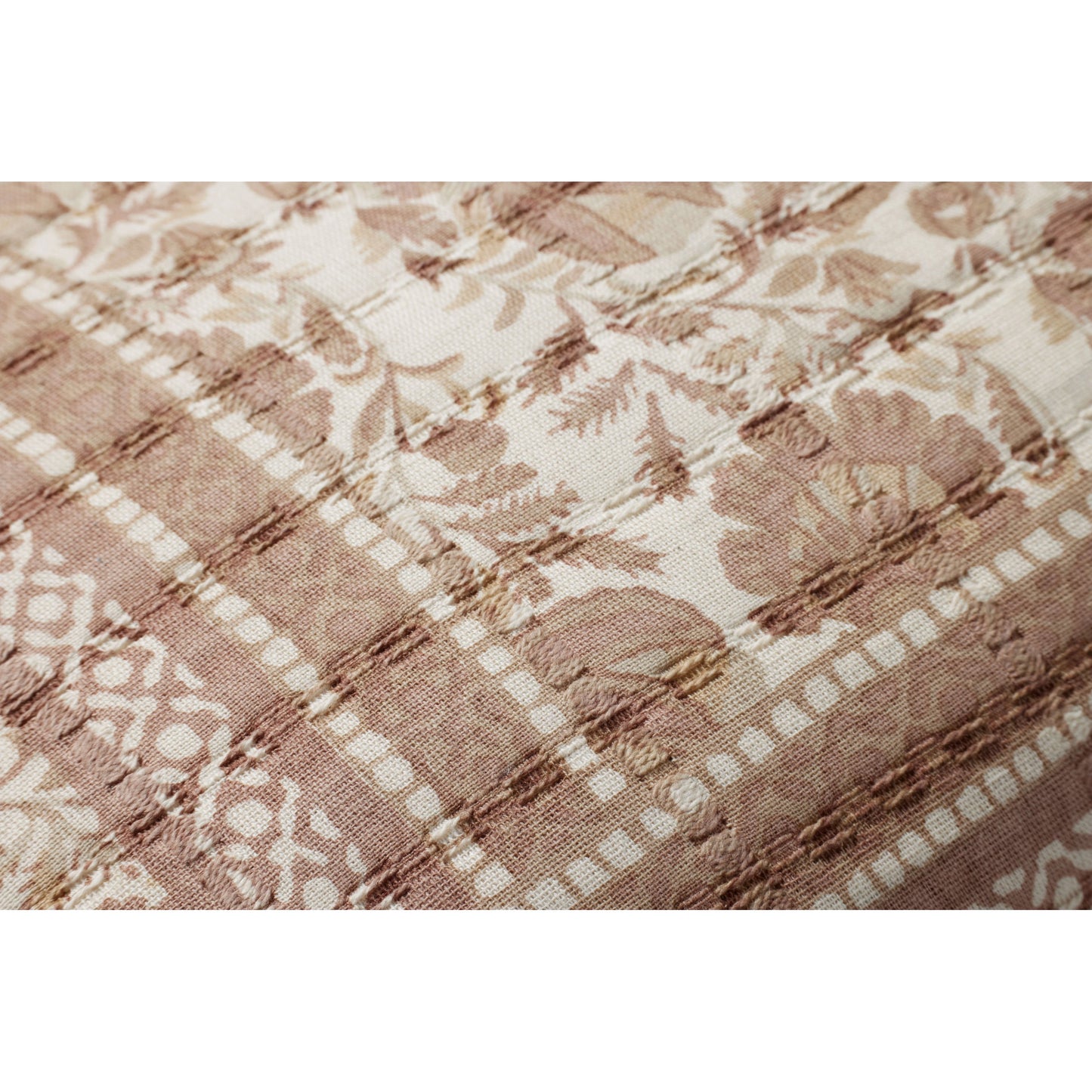 003 SI-2156859,SI-2156860 | Closeup | PLL0117 Pillow by Loloi in blush, ivory. Made from 100% cotton in a modern style.