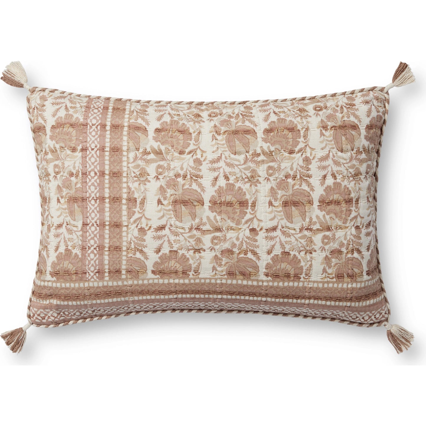 001 SI-2156859,SI-2156860 | Primary Silo | PLL0117 Pillow by Loloi in blush, ivory. Made from 100% cotton in a modern style.