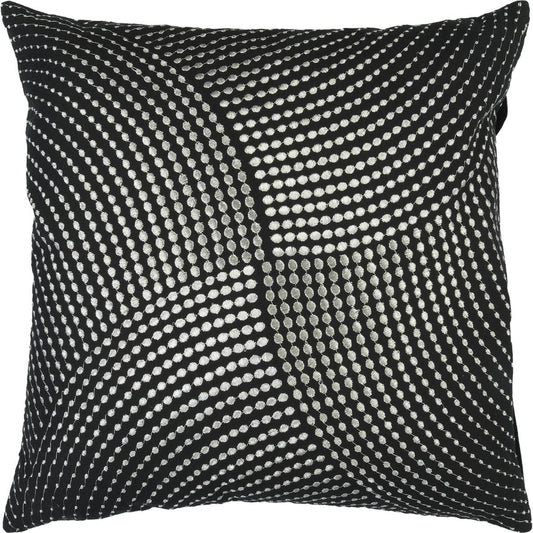 Divine Dots by Surya in black. Made from 100% cotton in a modern style.