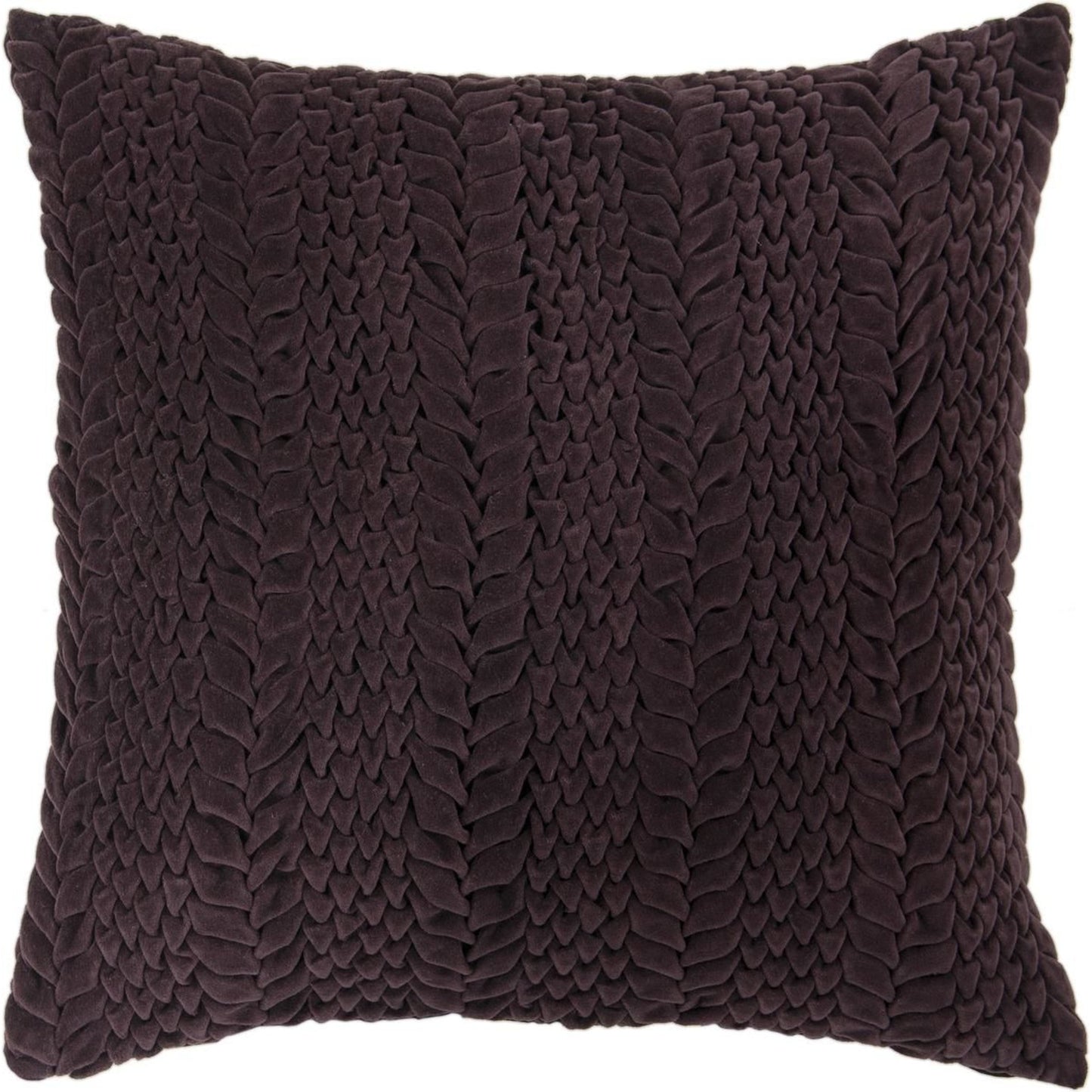 001 O-SURYA-P0277-1818D,O-SURYA-P0277-1818P | Additional Silo | Velvet Luxe Pillow - 13257 by Surya in eggplant. Made from unique in a modern style.