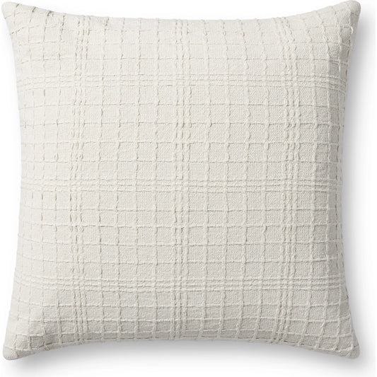 PJS0015 Pillow by Jean Stoffer x Loloi in ivory. Made from 100% cotton in a transitional style.