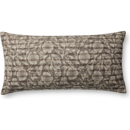 PJS0021 Chocolate Pillow by Jean Stoffer x Loloi in chocolate. Made from 100% cotton in a traditional style.