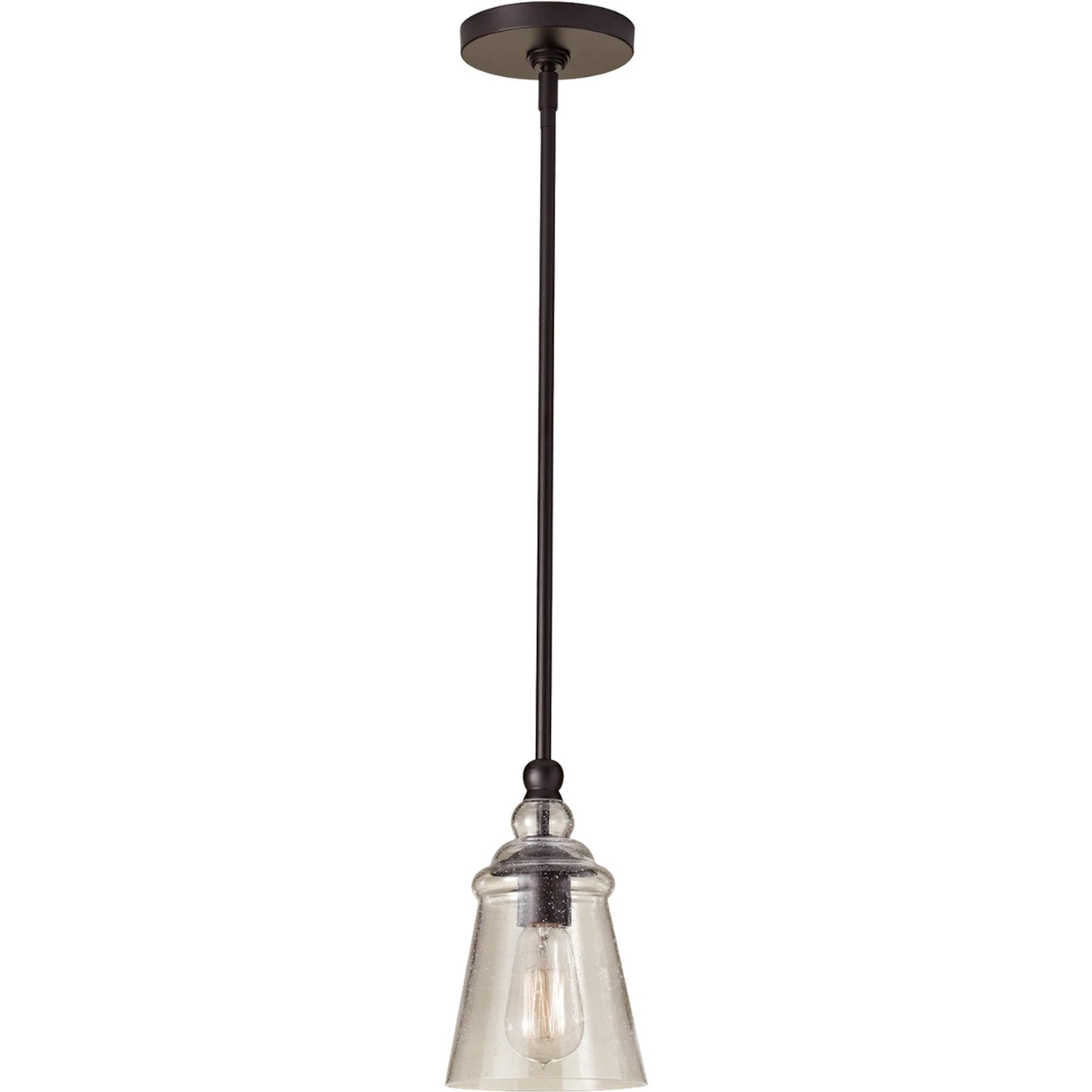 001 S-285668 | Primary Silo | Urban Renewal Bell Pendant by Generation Lighting in oil rubbed bronze. Made from steel, glass in a traditional style.