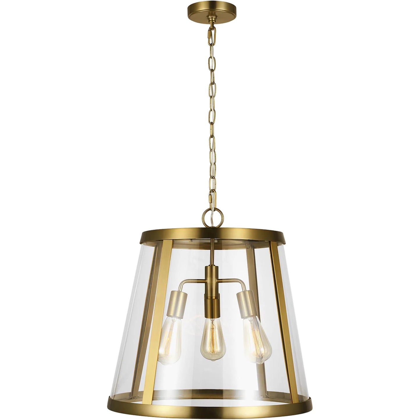 001 SR-735761 | Primary Silo | Harrow Foyer by Generation Lighting in burnished brass. Made from steel in a modern style.