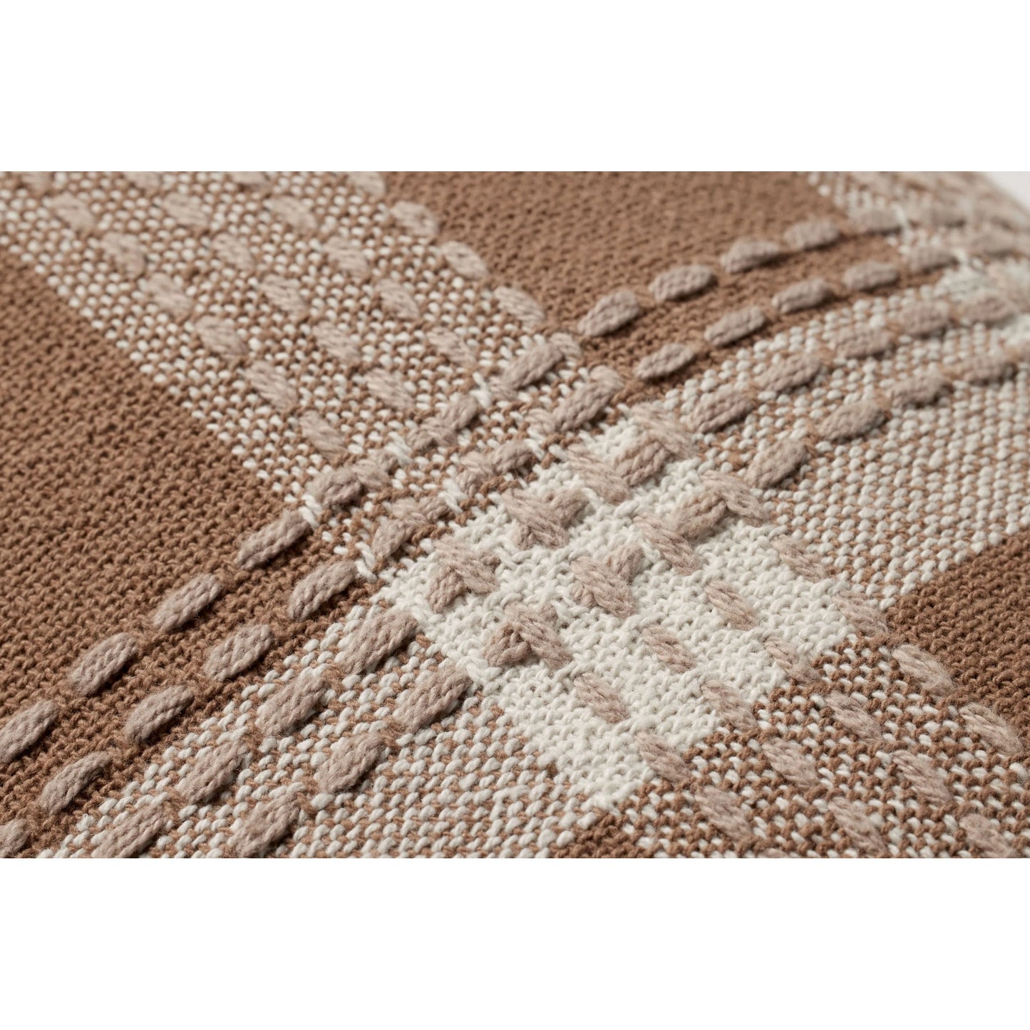 003 SI-2352077,SI-2352079 | Closeup | PJS0016 Rust Pillow by Jean Stoffer x Loloi in rust, multi. Made from cotton, polyester in a unique style.