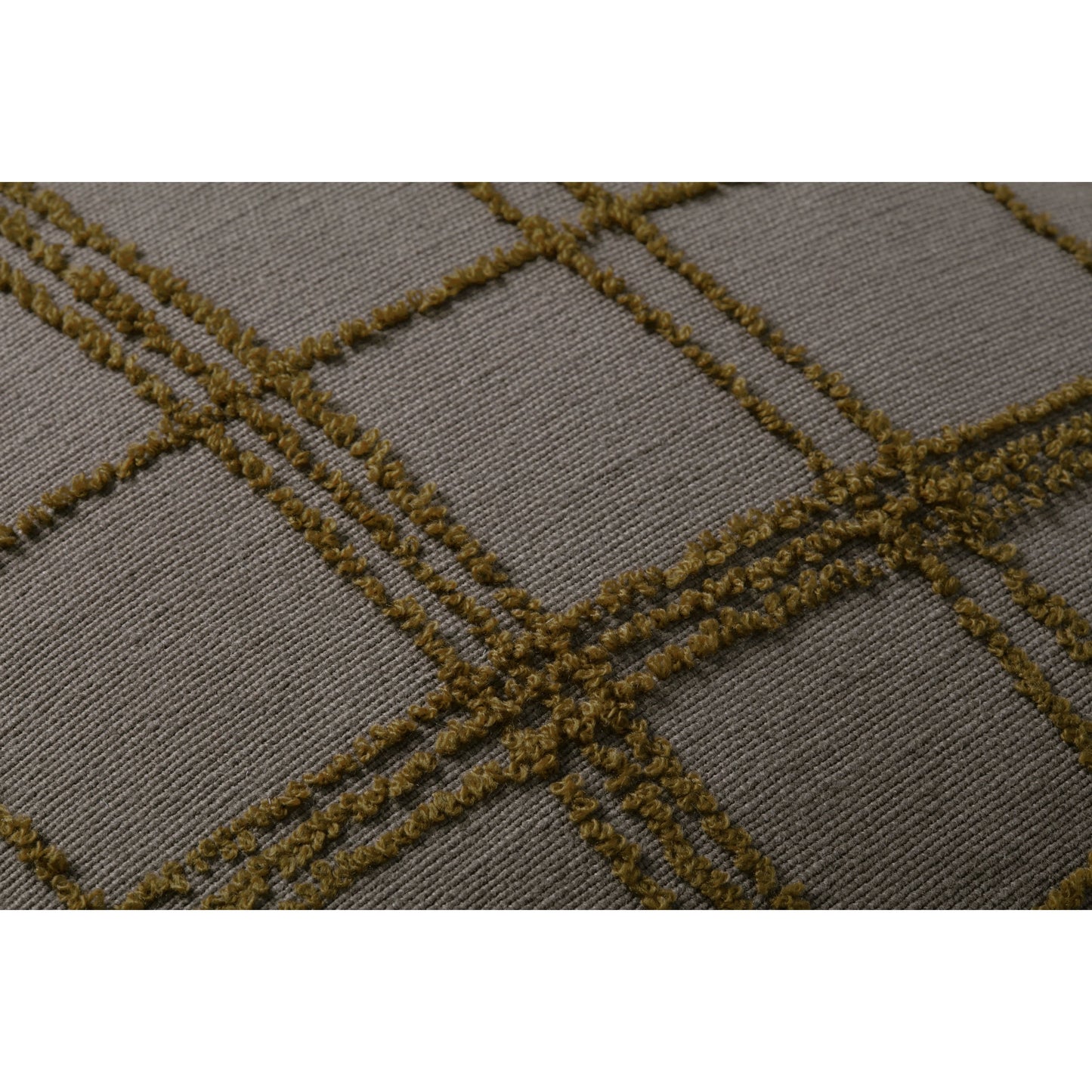 003 SI-2159862,SI-2159863 | Closeup | PJS0010 Pillow by Jean Stoffer x Loloi in charcoal, olive. Made from cotton, acrylic in a modern style.