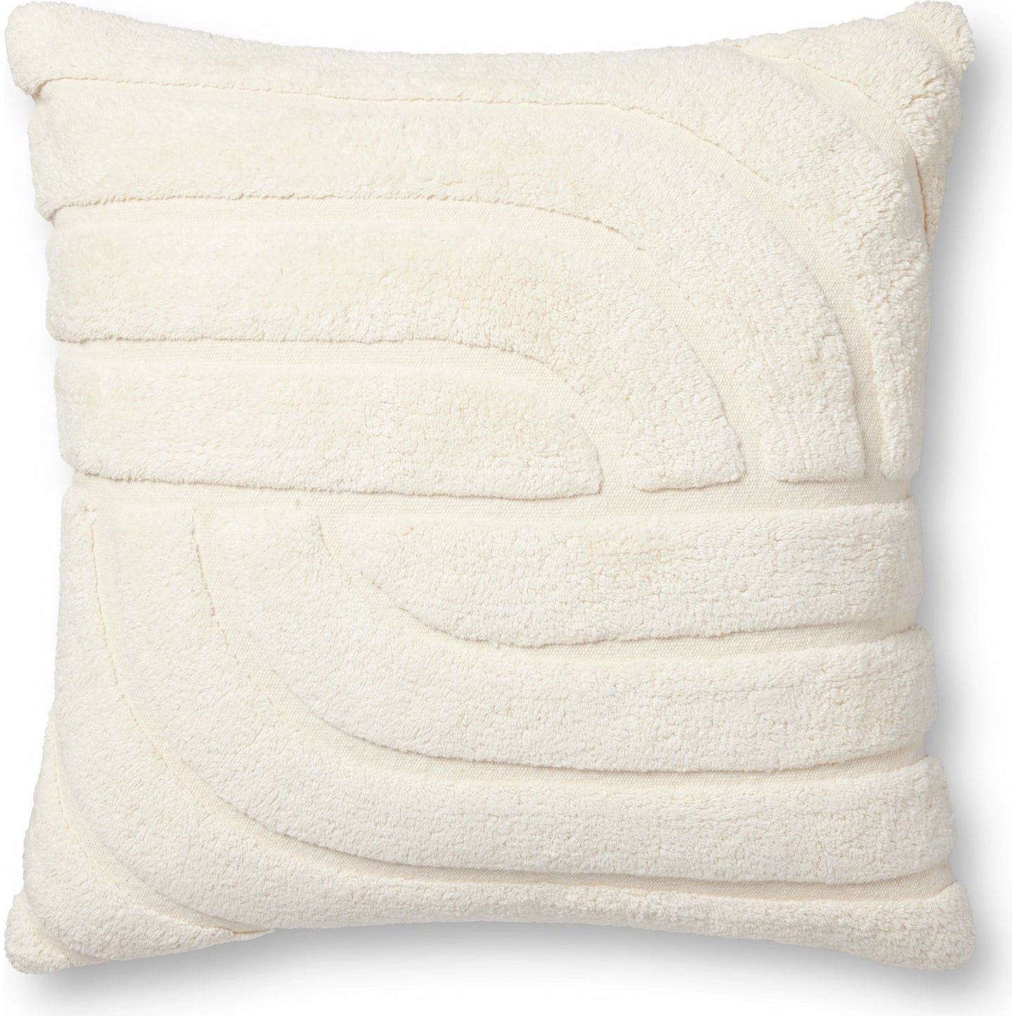001 SI-2156843,SI-2156844 | Primary Silo | PLL0110 Pillow by Loloi in ivory. Made from cotton / polyester / rayon in a modern style.