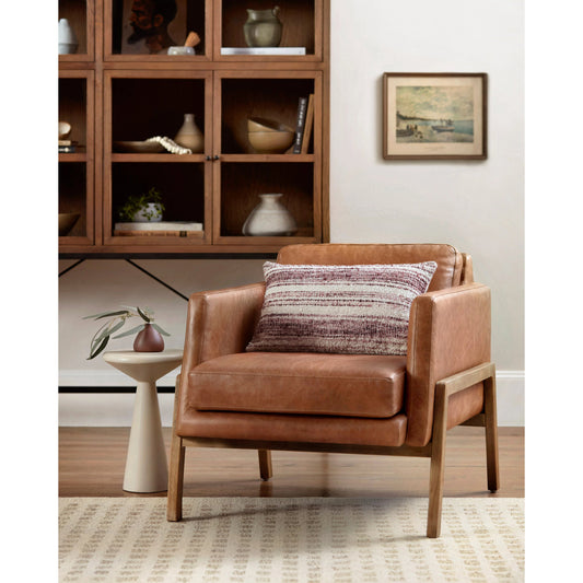 PCJ0002 Pillow by Chris Loves Julia x Loloi in burgundy, ivory. Made from 100% polyester in a modern style.