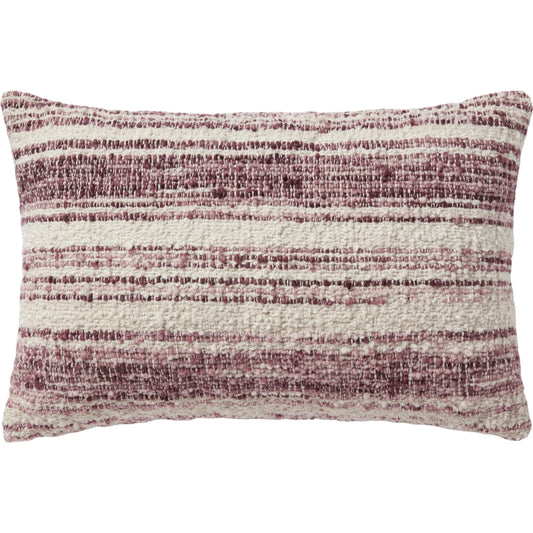 PCJ0002 Pillow by Chris Loves Julia x Loloi in burgundy, ivory. Made from 100% polyester in a modern style.
