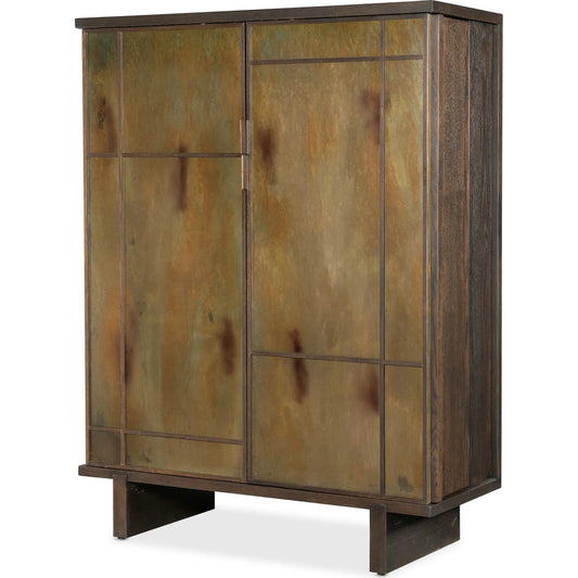 Shoji Bar Cabinet by Hooker Furniture in dark wood. Made from unique in a modern style.