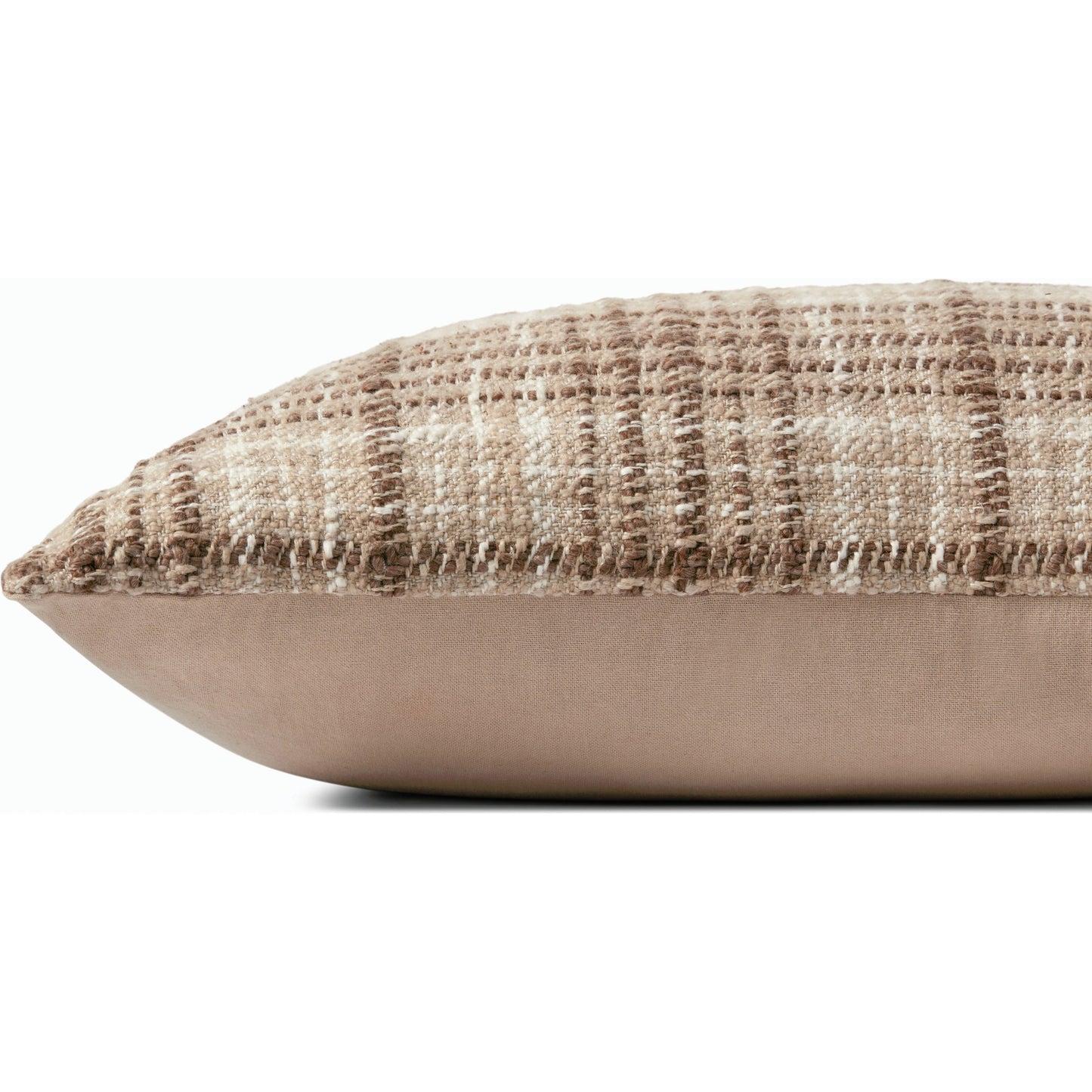 002 SI-2159816,SI-2159817 | Closeup | PCJ0014 Pillow by Chris Loves Julia x Loloi in brown, ivory. Made from cotton, polyester, rayon in a modern style.