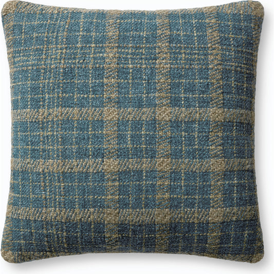 PCJ0016 Pillow by Chris Loves Julia x Loloi in teal, green. Made from cotton, polyester, rayon in a modern style.