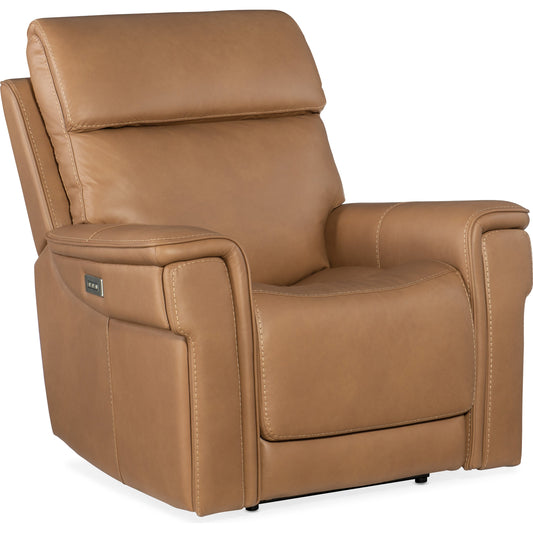 Lyra Zero Gravity Power Recliner by Hooker Furniture. Made from leather in a traditional style.