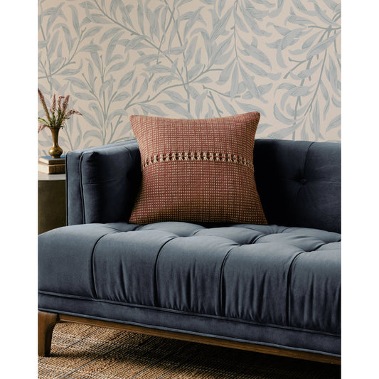 PCJ0018 18" x 18" Pillow by Chris Loves Julia x Loloi in rust, multi. Made from polyester, cotton in a modern style.