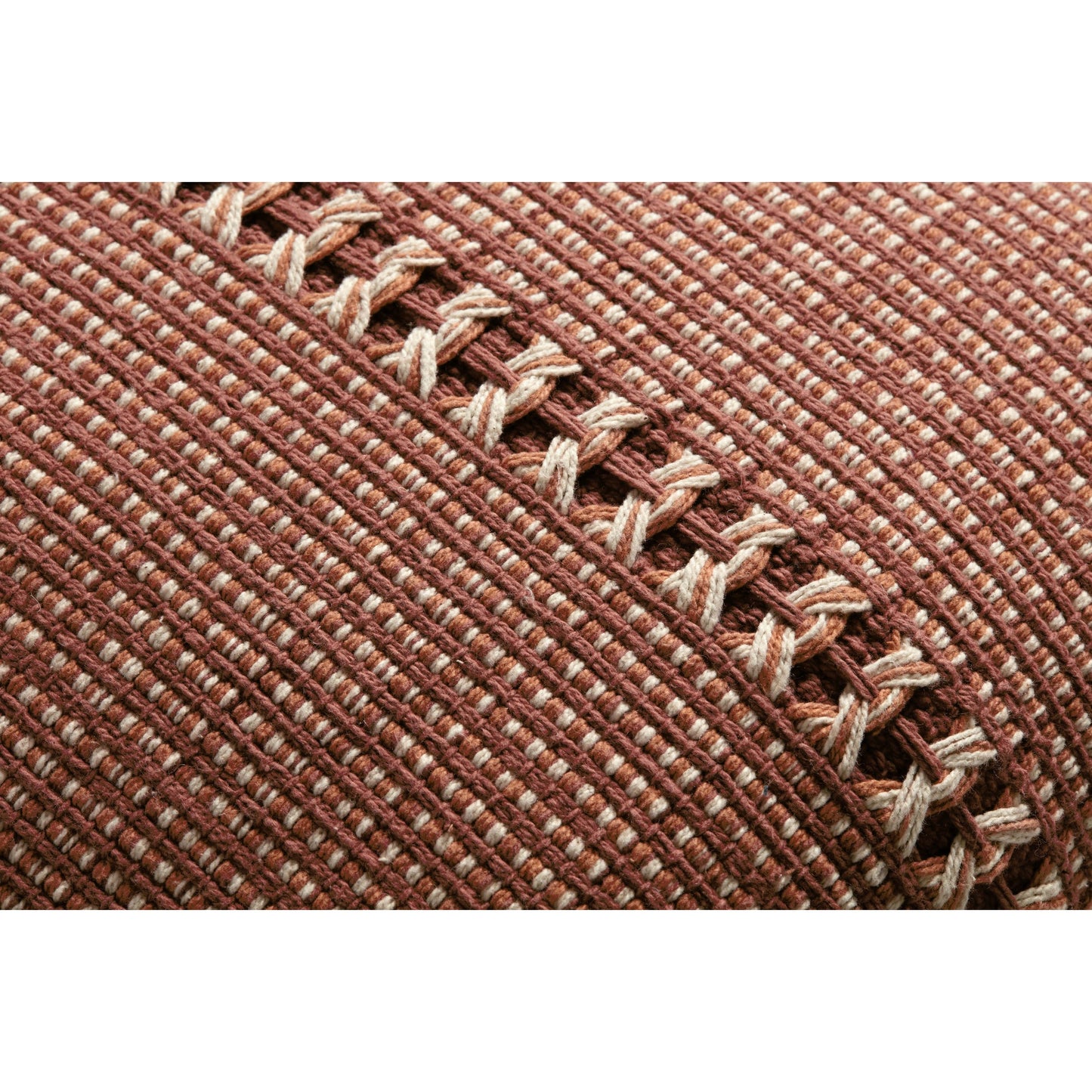 003 SI-2159826,SI-2159829 | Closeup | PCJ0018 18" x 18" Pillow by Chris Loves Julia x Loloi in rust, multi. Made from polyester, cotton in a modern style.