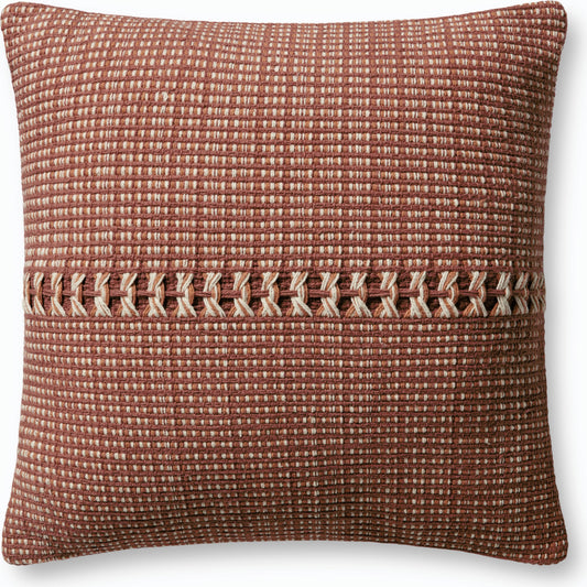 001 SI-2159826,SI-2159829 | Primary Silo | PCJ0018 18" x 18" Pillow by Chris Loves Julia x Loloi in rust, multi. Made from polyester, cotton in a modern style.