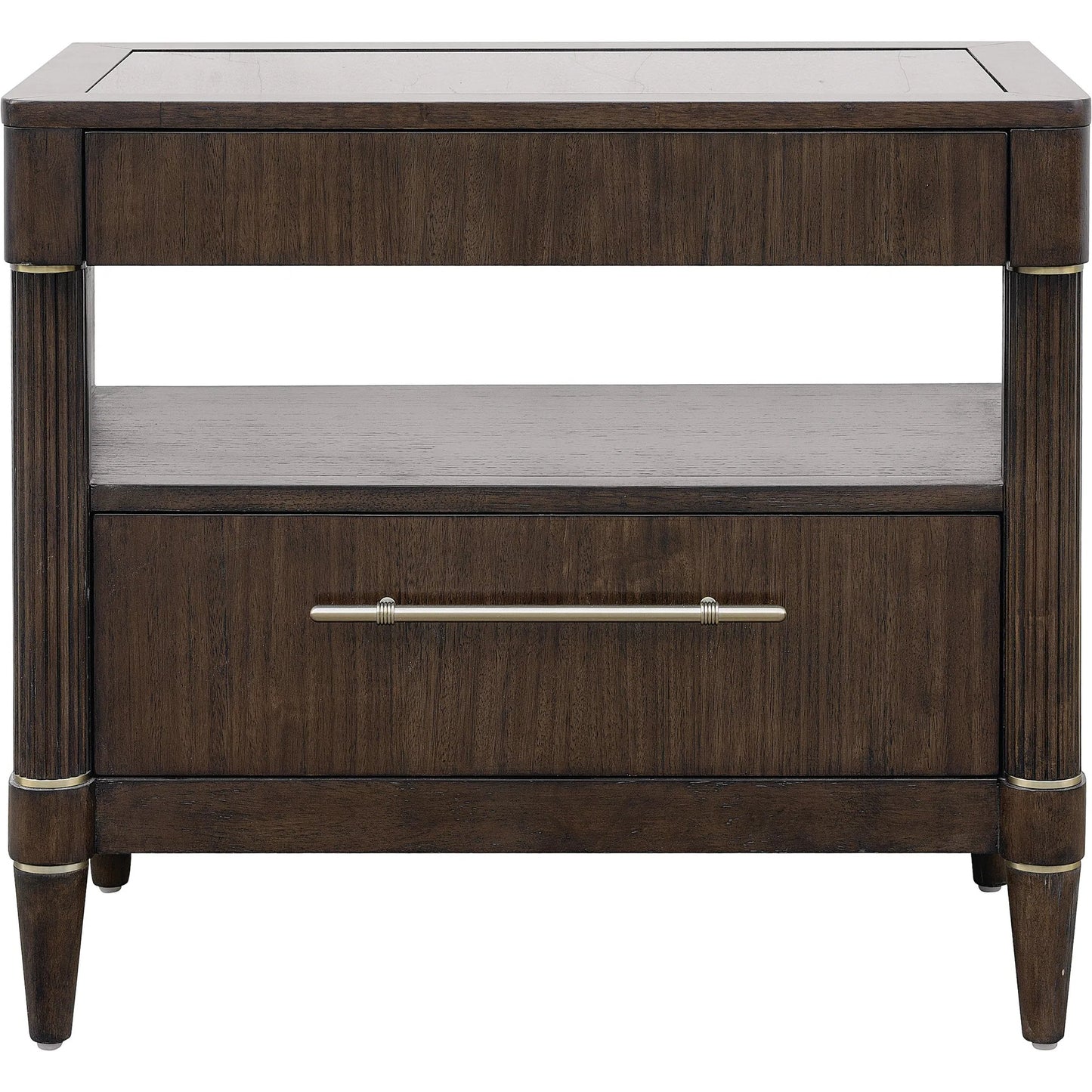 002 SI-2449346 | Additional Silo | Asher Park Glass Top Bachelor's Chest by Pulaski Furniture in piano brown. Made from eucalyptus veneers in a unique style.