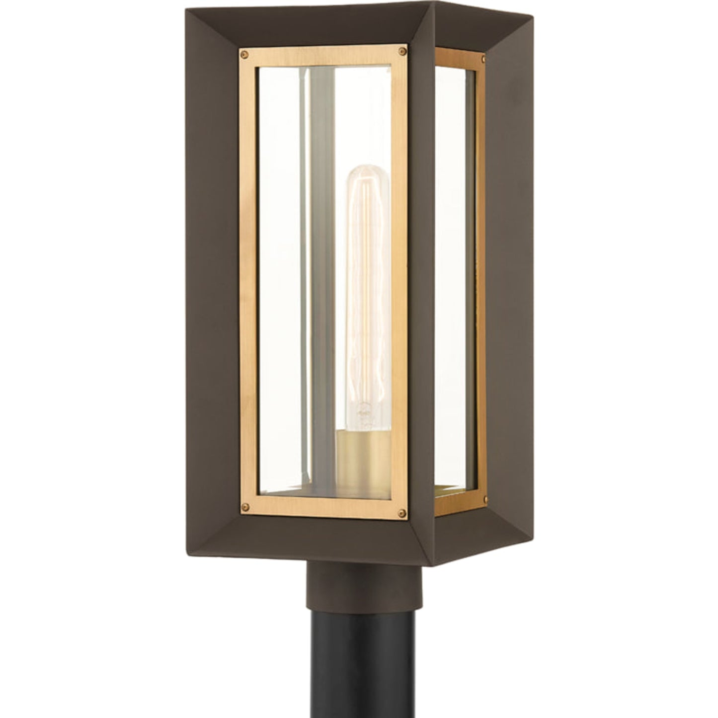 000 SI-1831158 | Primary Silo | Lowry Exterior Post by Troy in textured bronze, patina brass. Made from aluminum in a modern style.