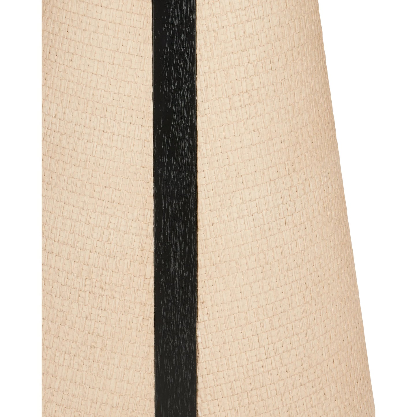 003 SI-2191698 | Additional Silo | Deanna Raffia Accent Table by Currey and Company in ivory, black, clear. Made from raffia, okume veneer, tempered glass in a modern style.