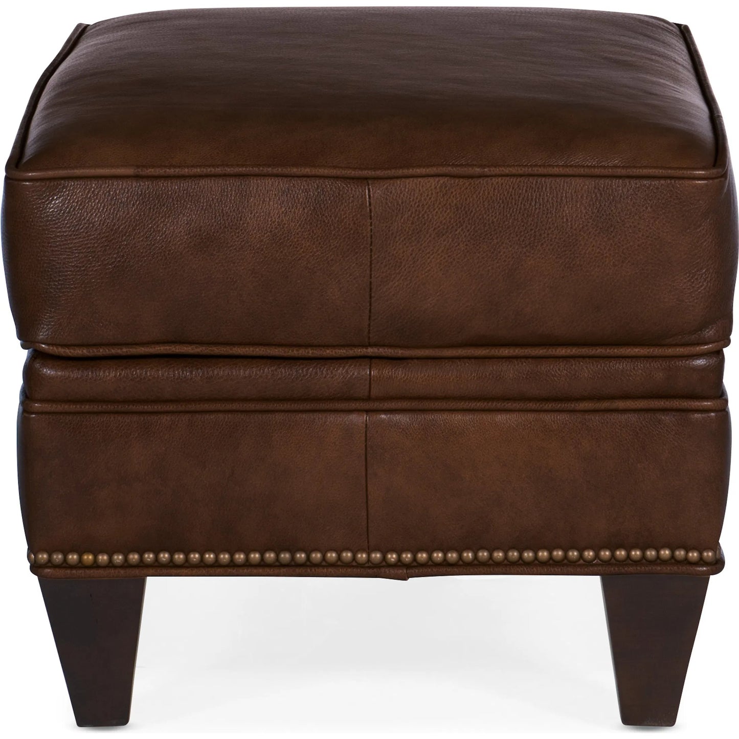 002 SI-2379450 | Additional Silo | Carrado Ottoman by Bradington-Young by Hooker Furniture in brown and plantation. Made from leather in a unique style.