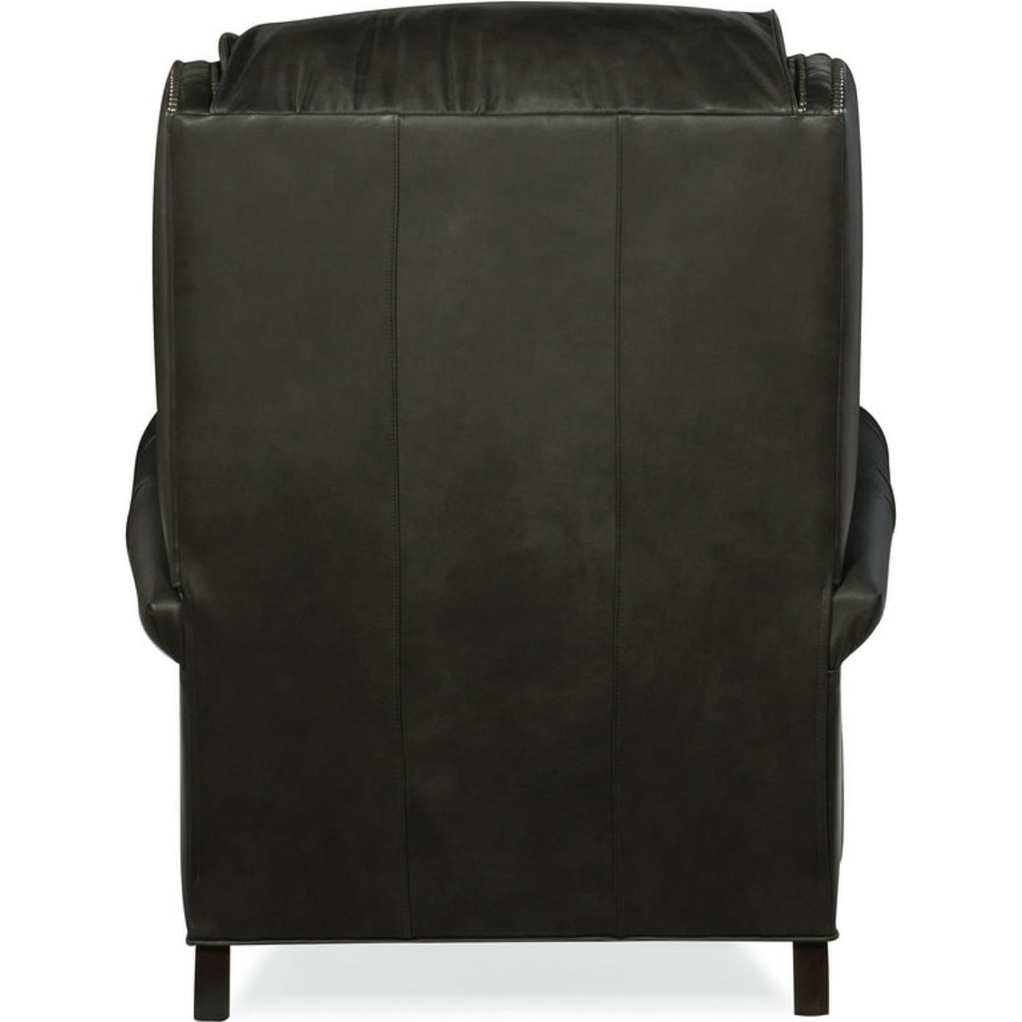 004 SI-1873123,SI-1873124 | Additional Silo | Huss Reclining Chair by Bradington-Young by Hooker Furniture in charcoal and plantation finish, gunmetal nails. Made from 100% leather in a unique style.