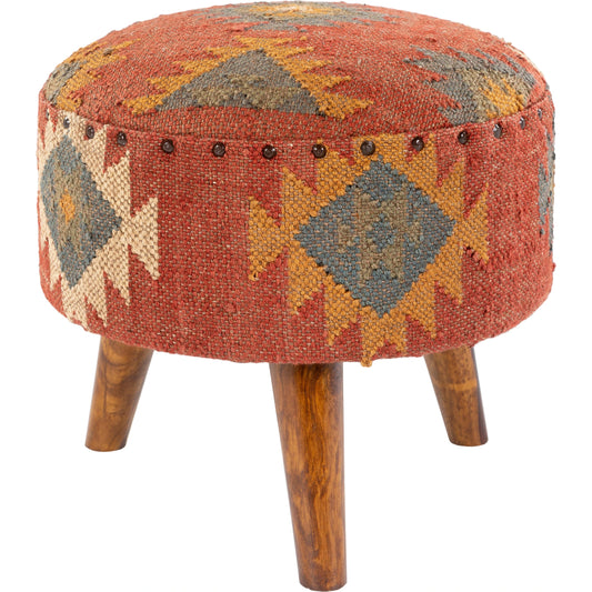 Panja - 25289 by Livabliss in dark red, sage, mustard and polished. Made from jute, wood in a rustic style.