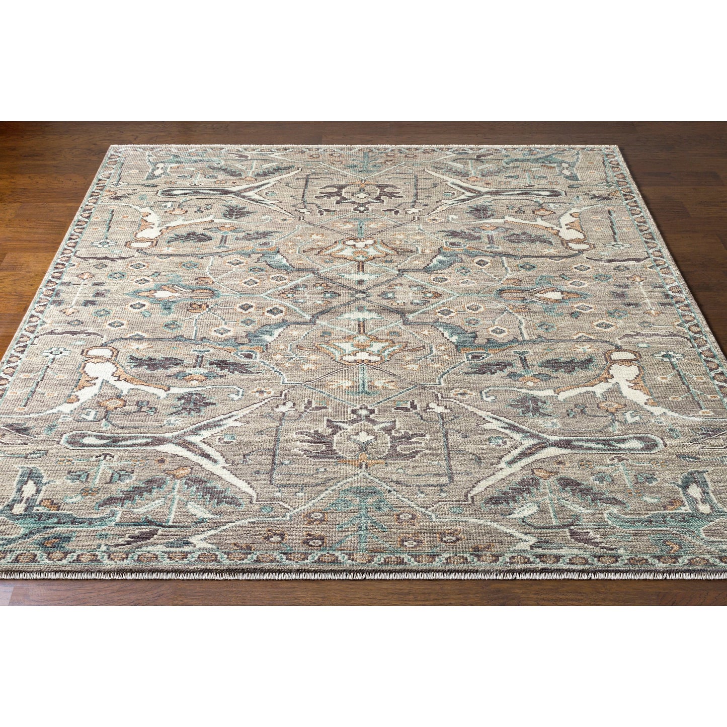 003 SI-1888022,SI-1888023,SI-1888024,SI-1888025,SI-1888026 | Closeup | Palais Rug - 29248 by Surya in light gray, tan. Made from 100% wool in a unique style.