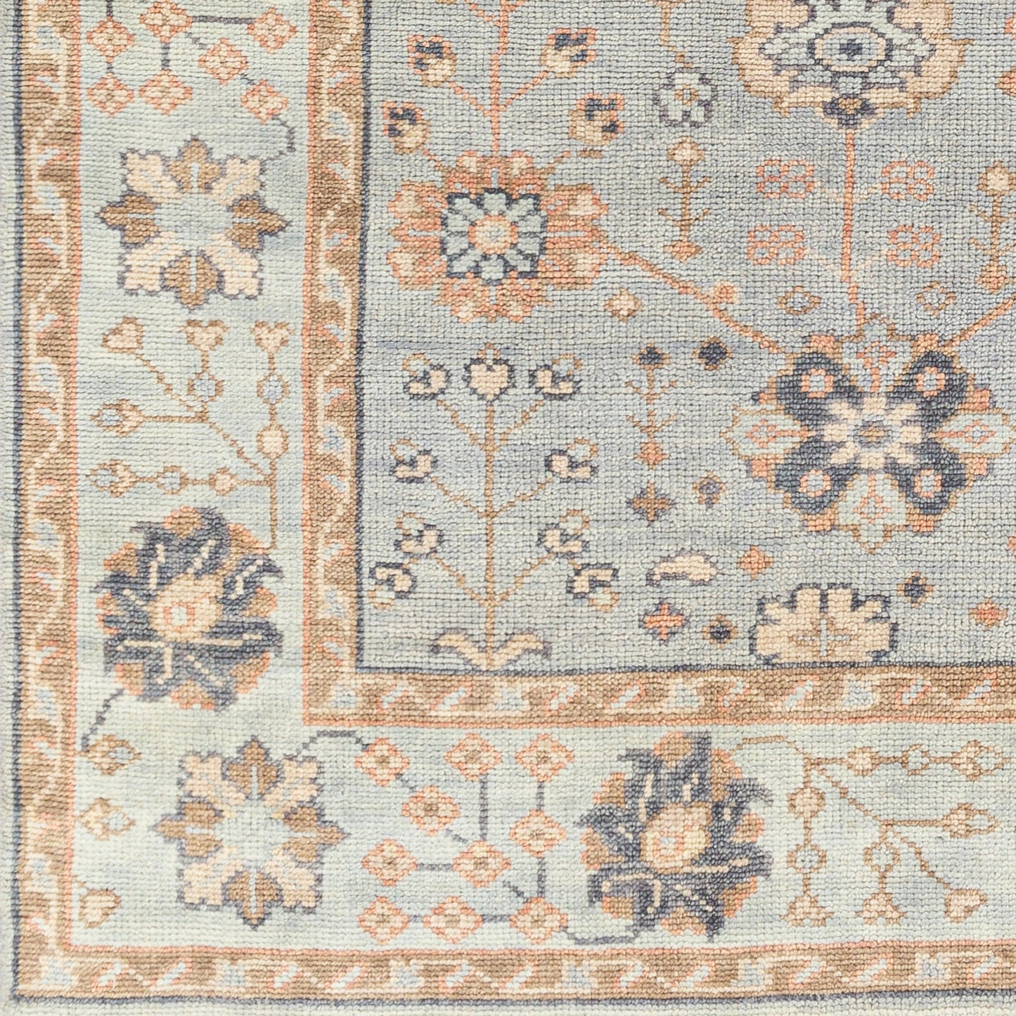 004 SI-1888027,SI-1888028,SI-1888029,SI-1888030,SI-1888031,SI-1914519 | Closeup | Palais Rug - 29249 by Surya in pale blue, light brown, black, gray, brown, dusty pink. Made from unique in a unique style.