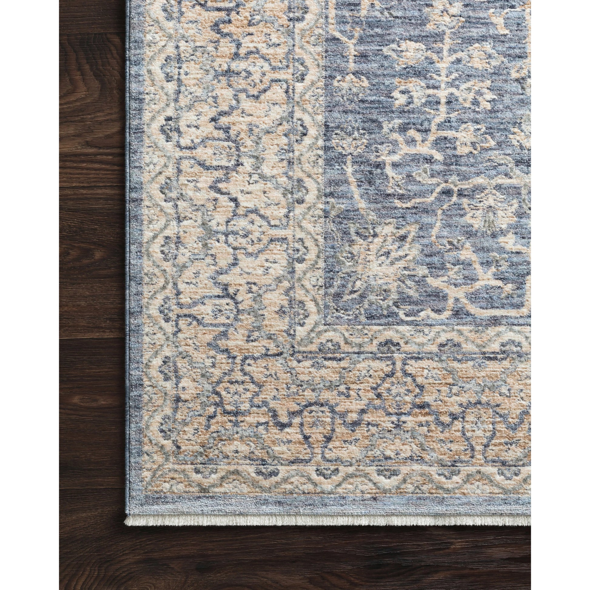 Pandora PAN-04 Rug by Loloi in dark blue, ivory. Made from 100% polyester in a traditional style.