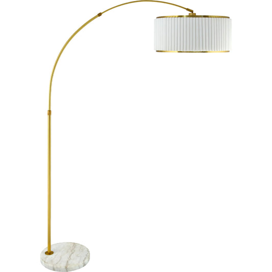 Palato Accent Floor Lamp by Surya. Made from iron, marble, linen, polyester in a modern style.
