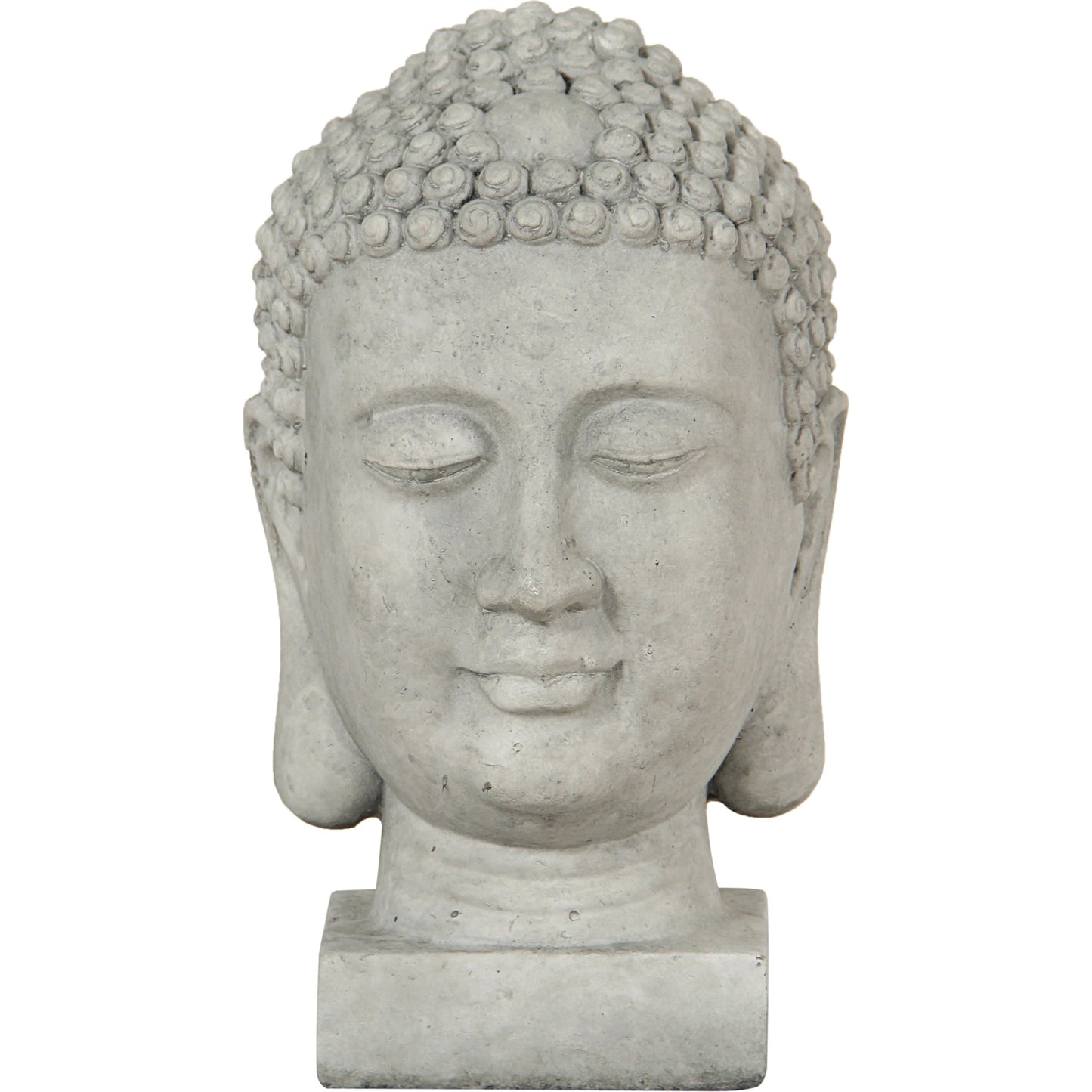 001 SI-2004363 | Additional Silo | Patio Buddha Head by LH Imports in light grey. Made from ficonstone ash grey in a modern style.