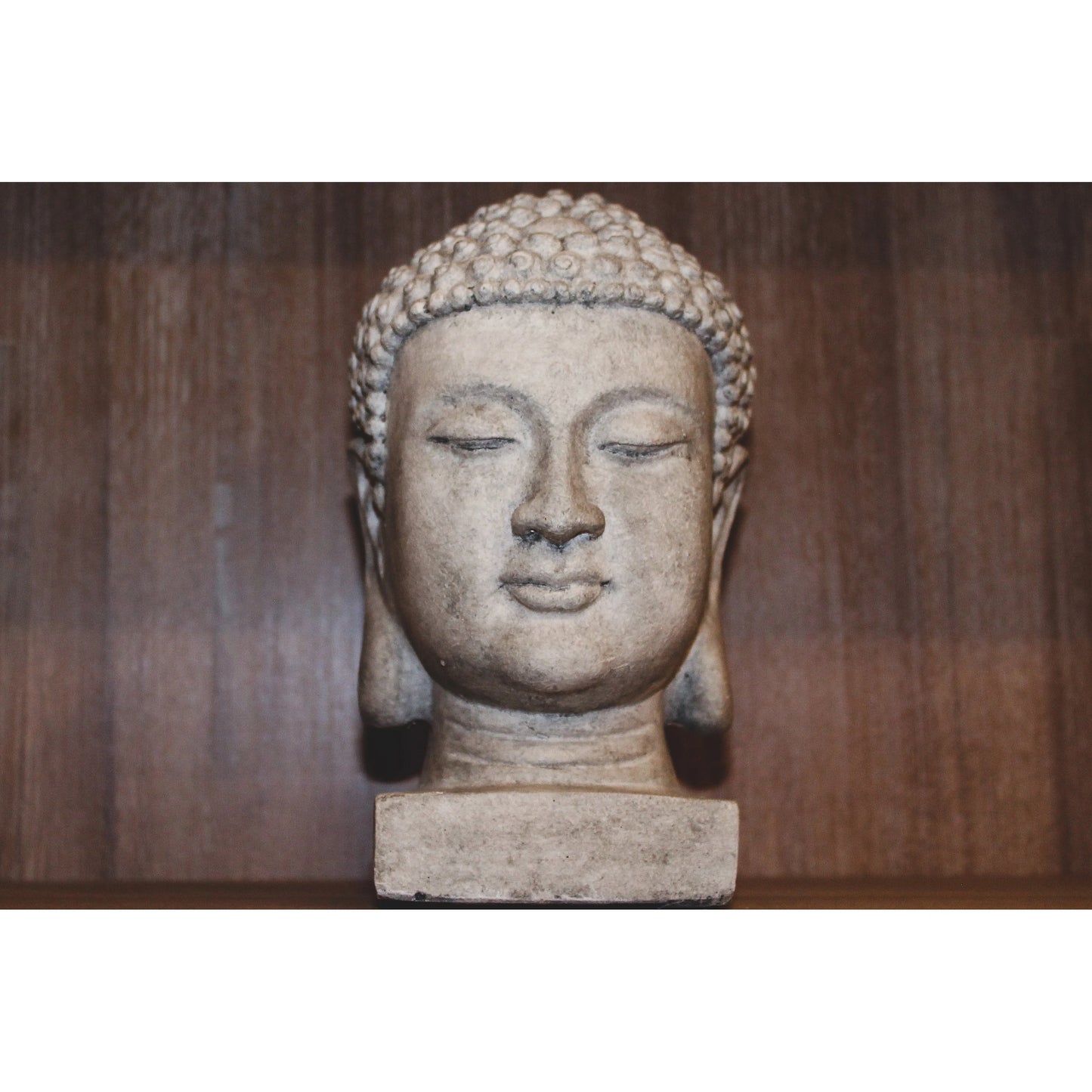 003 SI-2004363 | Additional Silo | Patio Buddha Head by LH Imports in light grey. Made from ficonstone ash grey in a modern style.
