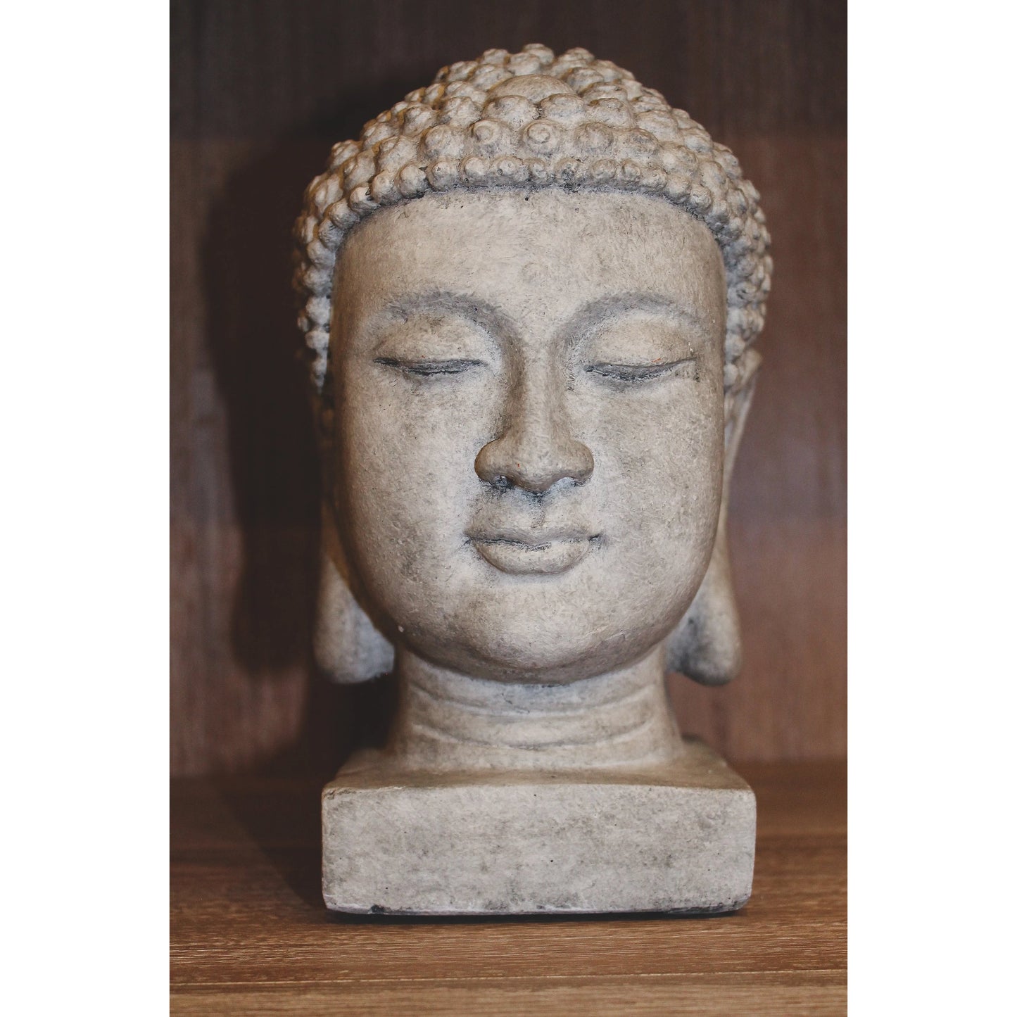 006 SI-2004363 | Additional Silo | Patio Buddha Head by LH Imports in light grey. Made from ficonstone ash grey in a modern style.