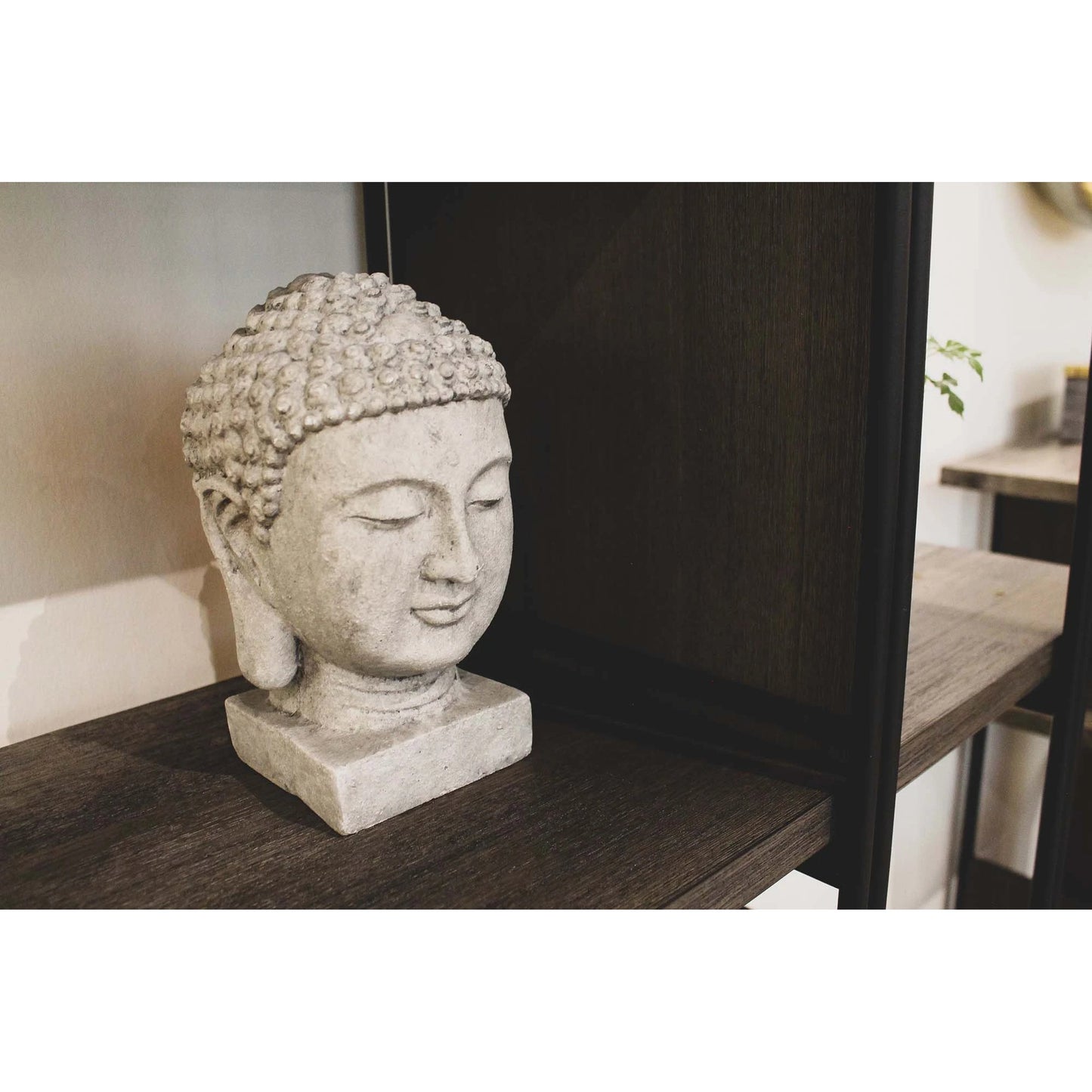 005 SI-2004363 | Additional Silo | Patio Buddha Head by LH Imports in light grey. Made from ficonstone ash grey in a modern style.