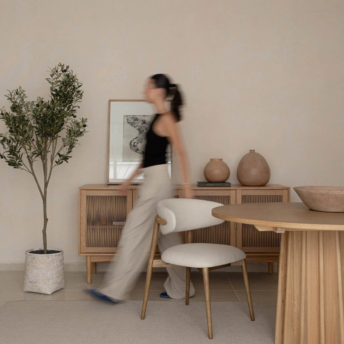 007 SI-2325187 | Lifestyle | Bamboo Indoor Square Basket Pot by LH Imports. Made from bamboo, concrete in a unique style.