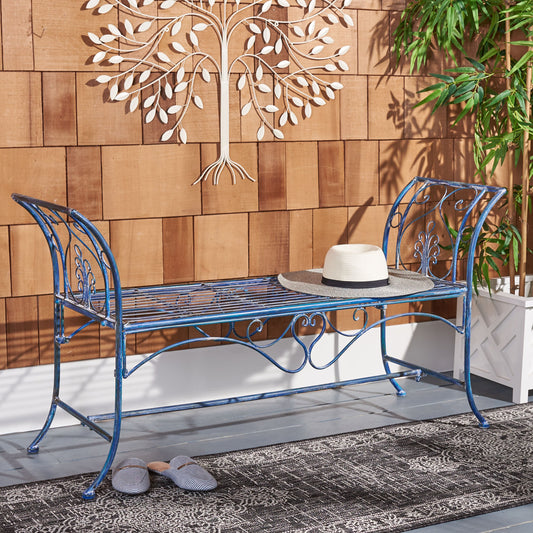Manter Outdoor Bench by HedgeApple Essentials. Made from iron in a cottage & farmhouse style.