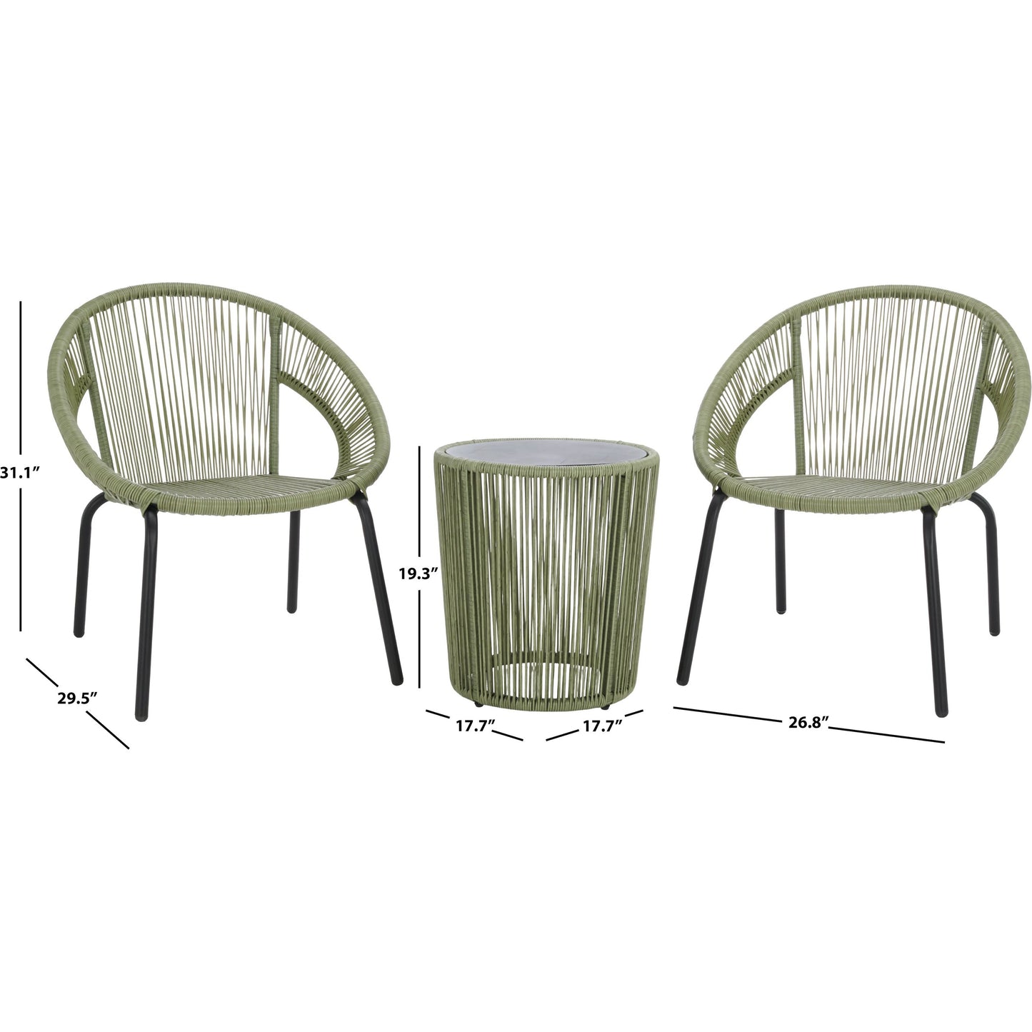 002 SI-2454091 | Additional Silo | Sitka Set by HedgeApple Essentials in green, black. Made from rattan, steel in a eclectic & global style.