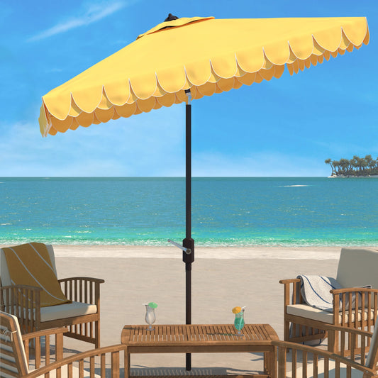 Fragrant Square Umbrella by HedgeApple Essentials in yellow. Made from 100% polyester, aluminium in a modern style.