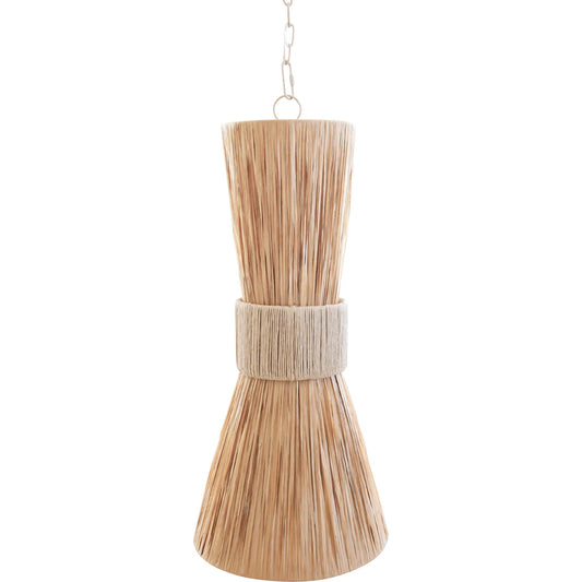 Pax Elongated Hourglass Wrapped Pendant by Worlds Away in brown. Made from unique in a rustic style.